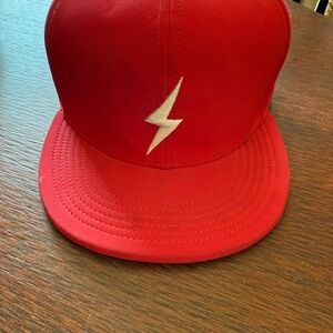 Kids Red Lightning Bolt Hat